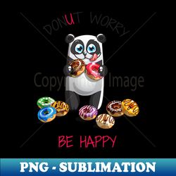 Panda Donut Worry - Exclusive PNG Sublimation Download - Capture Imagination with Every Detail