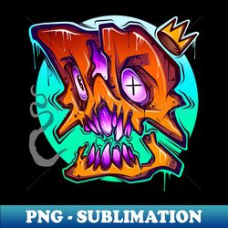 graffiti skull - signature sublimation png file - stunning sublimation graphics