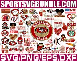 bundle 50 files san francisco 49ers football teams svg, san francisco 49ers svg, nfl teams svg, nfl svg, png, dxf, eps