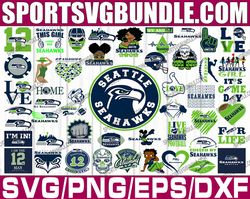 bundle 50 files seattle seahawks football teams svg, seattle seahawks svg, nfl teams svg, nfl svg, png, dxf, eps