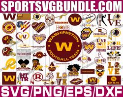 bundle 50 files washington redskins football teams svg, washington redskins svg, nfl teams svg, nfl svg, png, dxf, eps