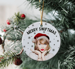 merry swiftmas ornament, taylor swift christmas ornament , taylor eras tour 2023 christmas, taylor decor xmas