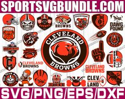 bundle 26 files cleveland browns football team svg, cleveland browns svg, nfl teams svg, nfl svg, png, dxf, eps