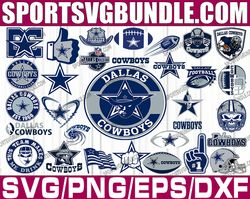 bundle 30 files dallas cowboys football team svg, dallas cowboys svg, nfl teams svg, nfl svg, png, dxf, eps