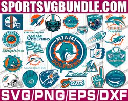 bundle 26 files miami dolphins football team svg, miami dolphins svg, nfl teams svg, nfl svg, png, dxf, eps