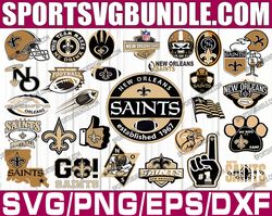 bundle 28 files new orleans saints football team svg, new orleans saints svg, nfl teams svg, nfl svg, png, dxf, eps