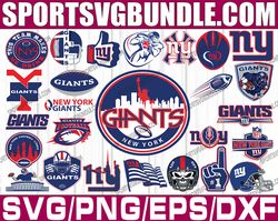 bundle 26 files new york giants football team svg, new york giants svg, nfl teams svg, nfl svg, png, dxf, eps