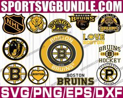 bundle 13 files boston bruins hockey team svg, boston bruins svg, nhl svg, nhl svg, png, dxf, eps, instant download