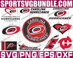 bundle 10 files carolina hurricanes hockey team svg, carolina hurricanes svg, nhl svg, nhl svg, png, dxf, eps