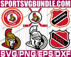 bundle 6 files ottawa senators hockey team svg, ottawa senators svg, nhl svg, nhl svg, png, dxf, eps, instant download