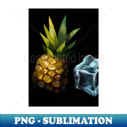 Pineapple and ice cubes - Creative Sublimation PNG Download - Boost Your Success with this Inspirational PNG Download