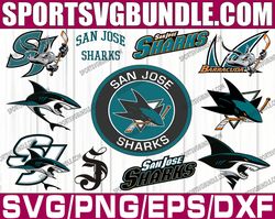 bundle 11 files san jose sharks hockey team svg, dxf, png, eps, san jose san jose sharks svg, nhl svg, nhl svg, png, dxf