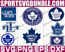 bundle 8 files toronto maple leafs hockey team svg, toronto maple leafs svg, nhl svg, nhl svg, png, dxf, eps