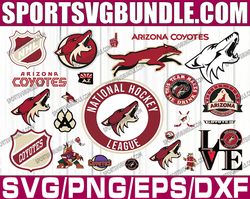 bundle 25 files arizona coyotes hockey team svg, arizona coyotes svg, nhl svg, nhl svg, png, dxf, eps, instant download