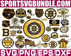 bundle 32 files boston bruins hockey team svg, boston bruins svg, nhl svg, nhl svg, png, dxf, eps, instant download