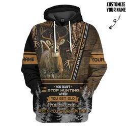 gearhuman 3d deer hunting when you get old custom name tshirt hoodie apparel