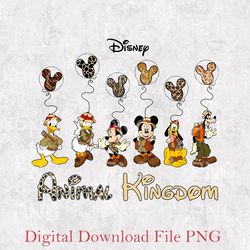 vintage disney animal kingdom balloons png, animal kingdom vacay png, disney aesthetic png, disney family balloons png