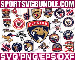 bundle 24 files florida panthers hockey team svg, florida panthers svg, nhl svg, nhl svg, png, dxf, eps