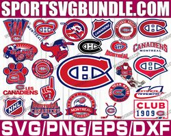 bundle 25 files montreal canadiens hockey team svg, montreal canadiens svg, nhl svg, nhl svg, png, dxf, eps