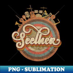 music designs vintage retro - seether - png sublimation digital download - create with confidence