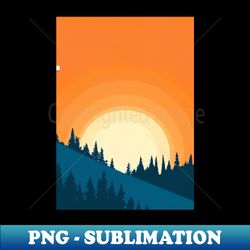 orange sundown - digital sublimation download file - create with confidence