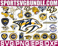 bundle 28 files nashville predators hockey team svg, nashville predators svg, nhl svg, nhl svg, png, dxf, eps