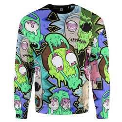 gearhuman 3d rick and morty custom sweatshirt apparel