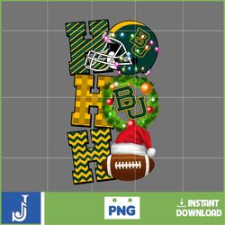 ho ho ho football png, baylor bears png, christmas football balls png, merry christmas football png