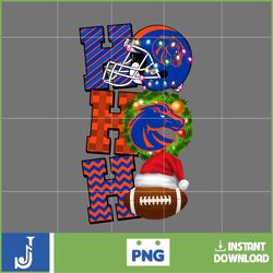 ho ho ho football png, boise state broncos png, christmas football balls png, merry christmas football png