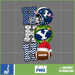 ho ho ho football png, byu cougars png, christmas football balls png, merry christmas football png