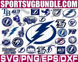 bundle 31 files tampa bay lightning hockey team svg, tampa bay lightning svg, nhl svg, nhl svg, png, dxf, eps