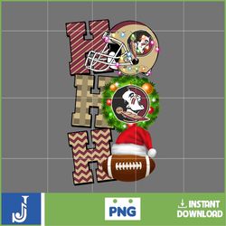 ho ho ho football png, florida state seminoles png, christmas football balls png, merry christmas football png