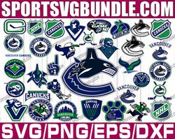bundle 36 files vancouver canucks hockey team svg, vancouver canucks svg, nhl svg, nhl svg, png, dxf, eps