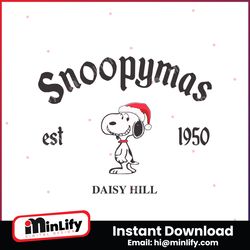 snoopymas daisy hill est 1950 svg graphic design file