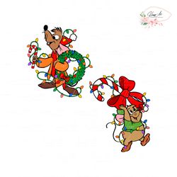 disney jaq and gus gus christmas svg graphic design file