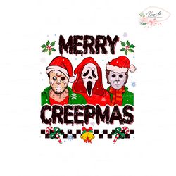 horror characters merry creepmas svg digital cricut file