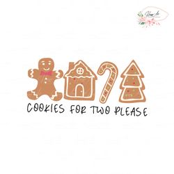 christmas cookies for two please svg graphic design file