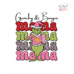 cute grinchy and bougie mama svg graphic design file