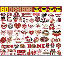 60 49ers svg,nfl svg bundle, san francisco 49ers svg bundle, 49ers logo