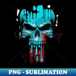ink dripping skull - Creative Sublimation PNG Download - Fashionable and Fearless