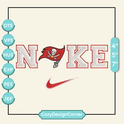 nike nfl tampa bay buccaneers logo embroidery design, nike nfl logo sport embroidery machine design, famous football team embroidery design, football brand embroidery, pes, dst, jef, files