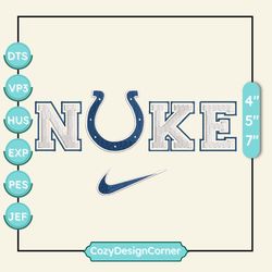 nike nfl indianapolis colts logo embroidery design, nike nfl logo sport embroidery machine design, famous football team embroidery design, football brand embroidery, pes, dst, jef, files