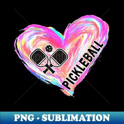 pickleball watercolor heart brush - special edition sublimation png file - boost your success with this inspirational png download