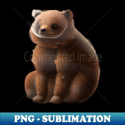 cute grizzly bear drawing - exclusive sublimation digital file - perfect for personalization