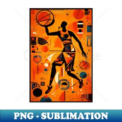 modern abstract basketball art - digital sublimation download file - unlock vibrant sublimation designs