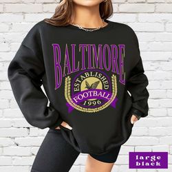 black baltimore ravens vintage style crewneck  retro unisex sweatshirt