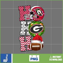 ho ho ho football png, georgia bulldogs png, christmas football balls png, merry christmas football png