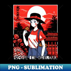 escaping the ordinary anime girls adventure - artistic sublimation digital file - perfect for sublimation art