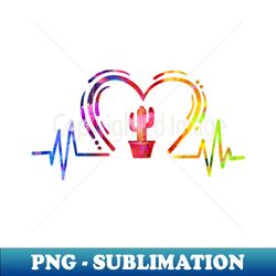 succulent love heartbeat watercolor - premium png sublimation file - spice up your sublimation projects