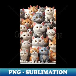 cute cats - modern sublimation png file - revolutionize your designs